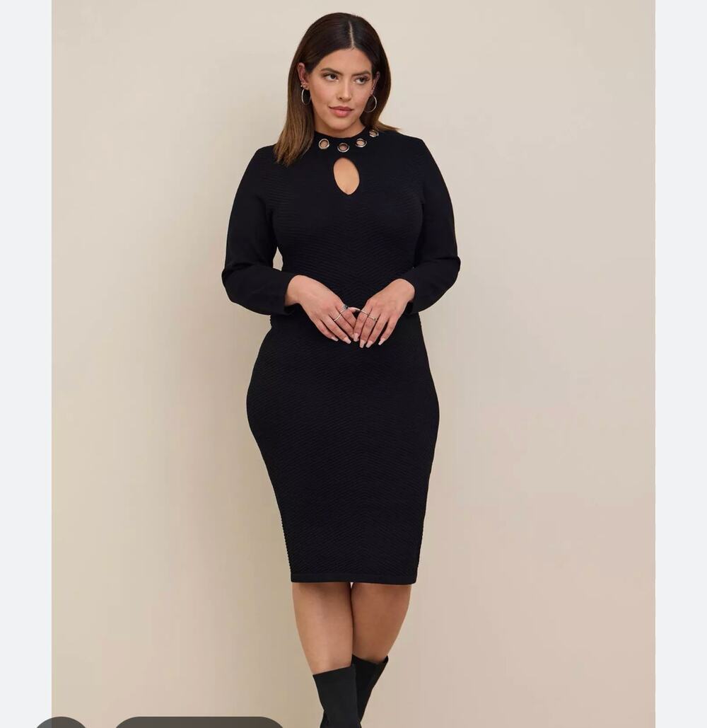 Torrid At the Knee Sweater Gromet Dress Size 1X